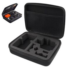 Custodia portatile antiurto impermeabile in EVA per GoPro, Insta360, DJI e altre action camera, dimensioni: 22,5 cm x 17,5 cm x 6,7 cm (nero)