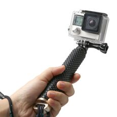 Monopiede estensibile portatile da 49 cm con vite per GoPro, Insta360, DJI e altre action camera (oro)