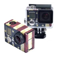 Autoadesivo della cassa del modello della bandiera statunitense retrò per Gopro Hero3 + / 3