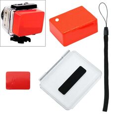 Custodia a tastata impermeabile in spugna flottante con adesivo adesivo + cordino per Gopro Hero4 / 3 +