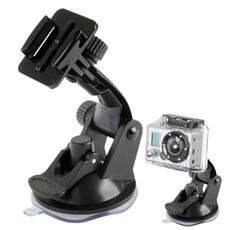 Supporto per auto ST-17 con ventosa per parabrezza e cruscotto per GoPro, Insta360, DJI e altre action camera (nero)