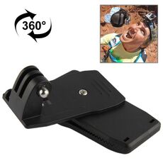 Supporto a morsetto con clip Rec-Mounts per zaino con rotazione a 360 gradi per GoPro, Insta360, DJI e altre action camera (nero)