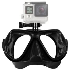 Attrezzatura per sport acquatici, maschera da sub, occhiali da nuoto per GoPro, Insta360, DJI e altre action camera (nero)