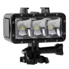 Luce video impermeabile da 30 m, 3 modalità, torcia con supporto di base e vite per GoPro, Insta360, DJI e altre action cam