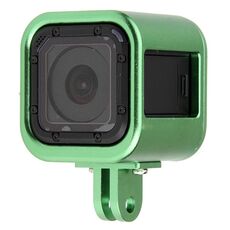 Casaling Shell CNC in lega di alluminio gabbia protettiva con copertura posteriore assicurativa per Gopro Hero5 Session / Hero4 Session / Hero Session (verde)