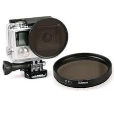52mm Filtro per lenti a cerchio rotondo 52mm per Gopro Hero 4/3+, Xiaoyi Sport Telecames e altre fotocamere sportive Tutte in custodia