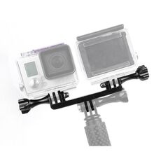 Doppia staffa con adattatore per montaggio a vite per GoPro Hero11 Black / HERO10 Black /9 Black /8 Black /7/6/5/5 Session /4 Session /4/3+ /3/2/1, DJI Osmo Action e altre Action Camera