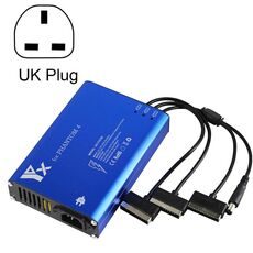 Per DJI Phantom 4 Pro Advanced + Caricabatterie 4 in 1 Hub Caricabatterie controller batteria intelligente, Tipo di spina: Spina UK