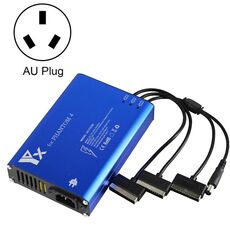 Per DJI Phantom 4 Pro Advanced + Caricabatterie 4 in 1 Hub Caricabatterie per controller batteria intelligente, Tipo di spina: Spina AU