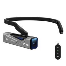 ORDRO EP7 4K Videocamera sportiva intelligente con messa a fuoco automatica montata sulla testa con messa a fuoco automatica, Stile: con telecomando (argento nero)