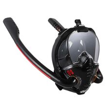 Snorkeling Mask Doppio Tube Tube Silicone Full Dry Drift Mask Maschera per bambini Adulto Maschera Diving Goggles, Dimensioni: L / XL (nero / nero)