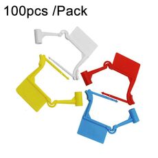 100 pezzi/confezione sacchetti di sigilli di plastica monouso antifurto lucchetto aviazione marcatura sigillo etichette etichette imballaggio fascette (colore casuale)