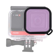 Filtro per lenti colorate per immersione con custodia quadrata per Insta360 ONE R 4K Edition / 1 pollice dition (viola)