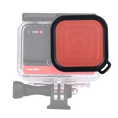 Filtro per lenti colorate per immersione con custodia quadrata per Insta360 ONE R 4K Edition / 1 pollice dition (rosso)