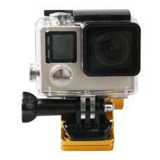 Supporto per staffa fissa stent per specchietto retrovisore per moto CNC in lega di alluminio per GoPro Hero12 Black / Hero11 /10 /9 /8 /7 /6 /5, Insta360 Ace / Ace Pro, DJI Osmo Action 4 e altre action cam (Oro)