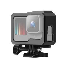 Per GoPro HERO9 Custodia protettiva per montaggio su telaio in plastica ABS nera con supporto per fibbia e vite (nera)