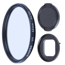 RUIGPRO PER GOPRO HERO10 BLACK / HERO9 NERO PROFESSIONALE 52 mm Filtro per lenti UV con anello adattatore filtro e tappo dell'obiettivo