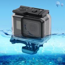 Custodia protettiva con custodia impermeabile da 45 m + cover posteriore touch screen per GoPro NEW HERO / HERO6 / 5, con fibbia di montaggio di base e vite, nessuna necessità di rimuovere l'obiettivo (trasparente)