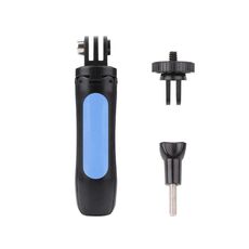 Supporto per treppiede pieghevole multifunzionale, monopiede per selfie, per GoPro, Insta360, DJI e altre action camera, lunghezza: 12-23 cm (blu)