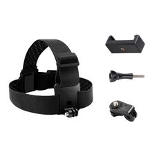 Cintura elastica per cintura regolabile con morsetto per telefono e vite e adattatore tipo S per GoPro HERO9 Black / 8/7/6/5, Xiaoyi e altre action cam, Smarphone (nero)