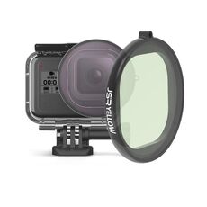 Filtro per lenti colorate per immersione con custodia rotonda JSR per GoPro HERO8 nero (giallo)