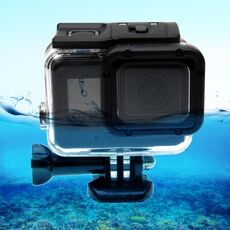 Per GoPro NEW HERO /HERO6 /5 Custodia protettiva impermeabile da 30 m + cover posteriore cava con fibbia, supporto di base e vite, non c'è bisogno di smontare l'obiettivo (GP413)