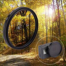 52mm 3 in 1 cerchio rotondo filtro per lenti cpl con cappuccio per Gopro Hero7 Black / 6/5