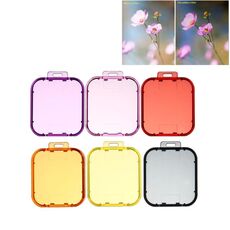 6 in 1 per GoPro HERO5 Sport Action Camera Filtro obiettivo colorato professionale (rosso + giallo + viola + rosa + arancione + grigio)