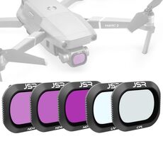 JSR Drone 5 in 1 UV + CPL + ND4 + ND8 + ND16 Filtro per obiettivo per DJI MAVIC 2 Pro