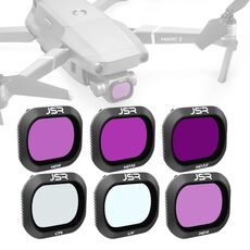 JSR Drone 6 in 1 UV + CPL + ND4 + ND8 + ND16 + ND32 Lens Filter per DJI MAVIC 2 Pro