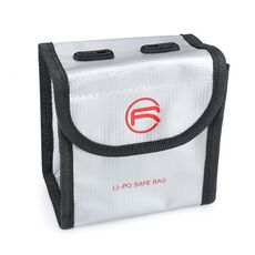 RCSTQ per DJI FPV Combo 2 X Batterie Li-Po Safe Sacchetto di stoccaggio a prova di esplosione (argento)