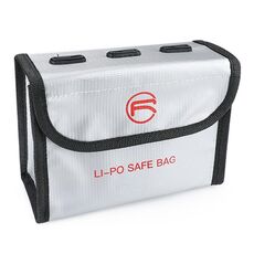 RCSTQ per DJI FPV Combo 3 X Batterie Li-Po Safe Sacchetto di stoccaggio a prova di esplosione (argento)