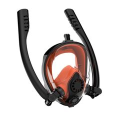Attrezzatura per le immersioni subacquee completa Maschera di immersione in silicone a secco Full Secco per GoPro Hero9 Black / Hero8 Black / Hero7 / 6/5 / 5 Sessione / 4 Sessione / 4/3 + / 3/2 / 1, insta360 One R, Dji Osmo Azione e Altre telecamere di azione, Dimensione: L / XL (nero arancione)