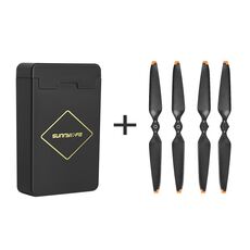Sunnylife M3-SN376 2 paia Plade dell'elica + scatola di immagazzinaggio per DJI Mavic 3 (arancione)