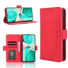 Per ASUS Zenfone 12 Ultra Custodia in pelle con slot per schede e texture in vitello (rosso)
