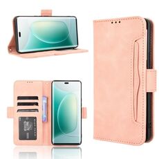 Custodia in pelle con texture in vitello effetto pelle di vitello per Honor 300 Pro 5G / 300 Ultra 5G (rosa)