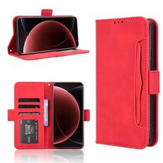 Per Xiaomi 15 Ultra Skin Feel Calf Texture Card Slots Custodia per telefono in pelle (rosso)