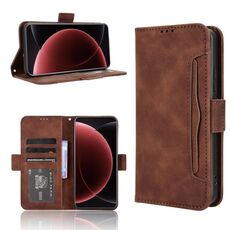 Per Xiaomi 15 Ultra Skin Feel Calf Texture Card Slots Custodia per telefono in pelle (marrone)