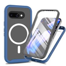 Per Google Pixel 9a Starry Sky Solid Color Series Custodia per telefono MagSafe con pellicola PET (blu reale)