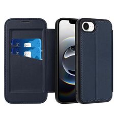 Per iPhone 16e Custodia in pelle con slot per schede RFID della serie Magnetic Armor (blu)