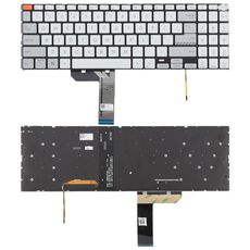 Tastiera per laptop retroilluminata versione USA per Asus Vivobook Pro 15X OLED K6501 M6501 (bianca)