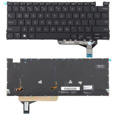 Tastiera per laptop retroilluminata versione USA per Asus Zenbook 14 OLED UX3402 UX3402Z UX3402ZA UX3402VA UM5302T UM3402 NSK-UA74LN (nero)