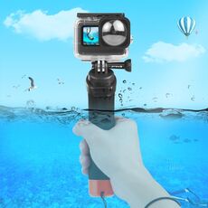 PULUZ Impugnatura galleggiante in schiuma con cinghia e base a sgancio rapido per GoPro, Insta360, DJI e altre action camera (arancione)