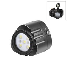 PULUZ 40m Luce di riempimento per fotografia a LED subacquea 1000LM 3.7V/1100mAh Luce subacquea per GoPro, Insta360, DJI e altre action camera (nero)