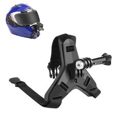 Casco per moto PULUZ Cinturino per GOPRO, Azione DJI Osmo e altre fotocamere d'azione (nero)