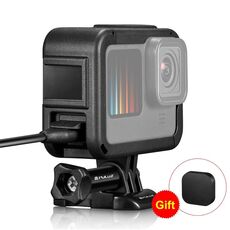 PULUZ Gabbia per montaggio su telaio PA ricaricabile con slot base per slitta fredda per GoproHERO12 Nero /11 Nero /11 Nero Mini /10 Nero /9 NeroNero)