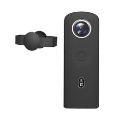 PULUZ Custodia protettiva in silicone con copriobiettivo per fotocamera panoramica Ricoh Theta SC2 360 (nero)