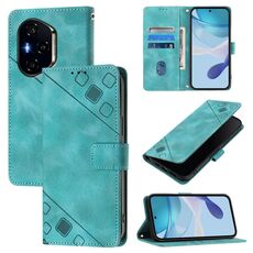 Custodia in pelle goffrata effetto pelle per Honor 400 (verde)