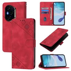 Custodia in pelle goffrata effetto pelle per Honor 400 (rossa)
