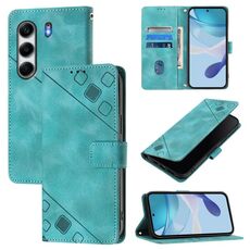 Per Tecno Camon 40 4G Custodia in pelle goffrata Skin Feel (verde)